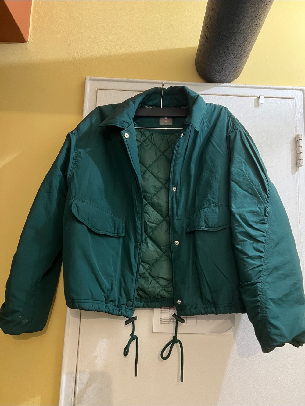 FP Movement by Free People Forest Green Quilted Bomber Jacket